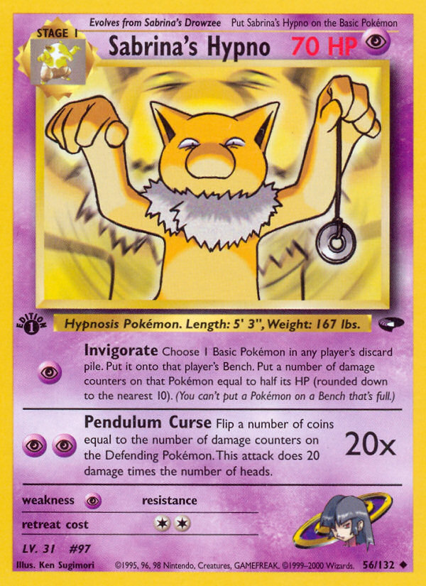 Sabrina's Hypno - Gym Challenge - #56 (1st Edition)