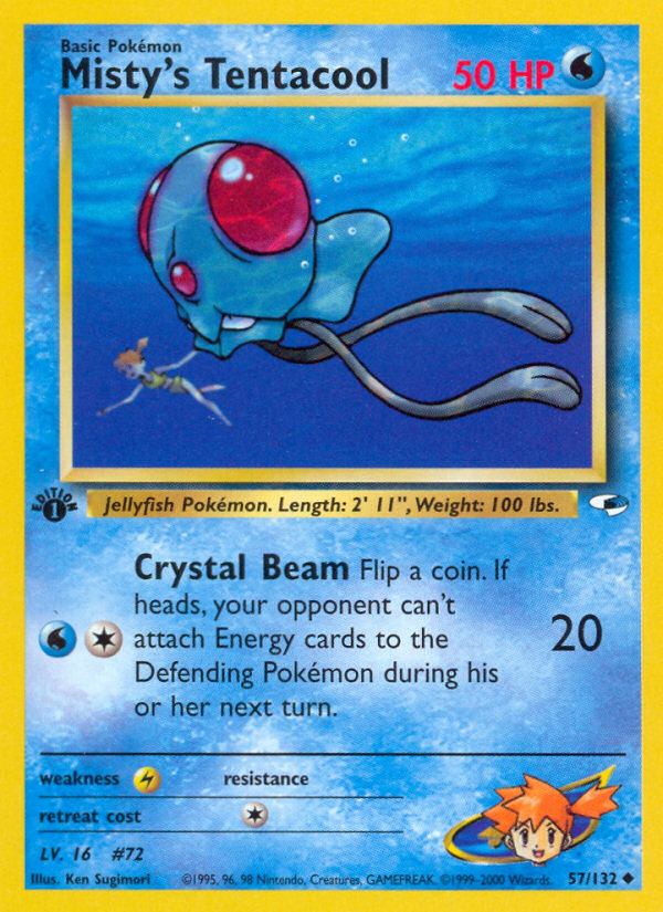 Misty's Tentacool - Gym Heroes - #57 (1st Edition)