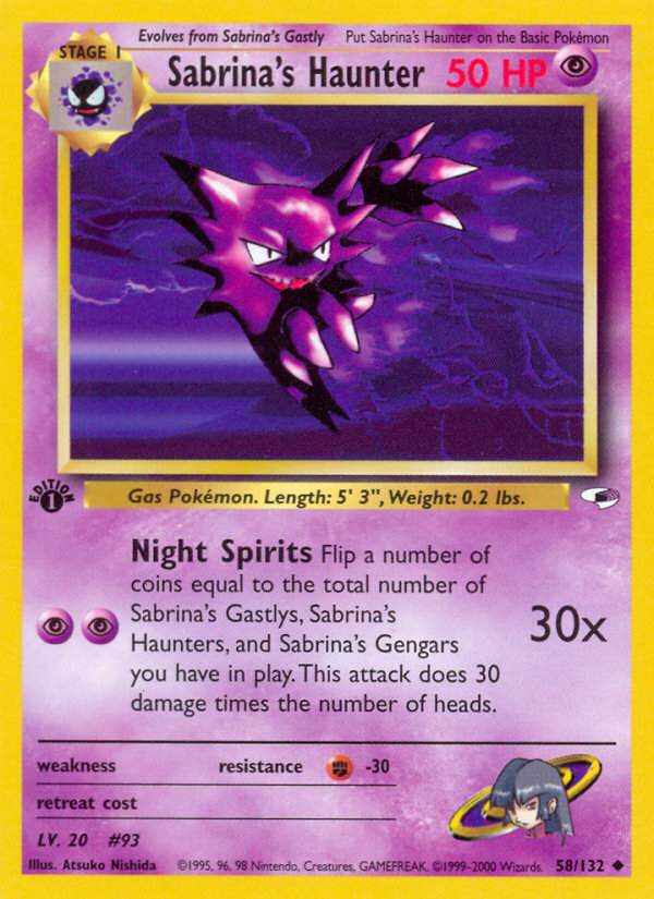 Sabrina's Haunter - Gym Heroes - #58 (1st Edition)