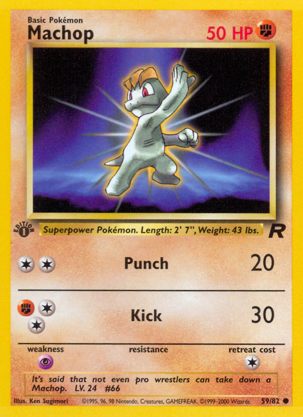 Machop - Team Rocket - #59 (1st Edition)