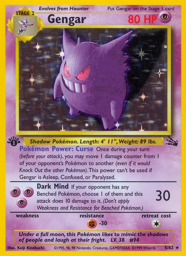 Gengar - Fossil - #5 (1st Edition)