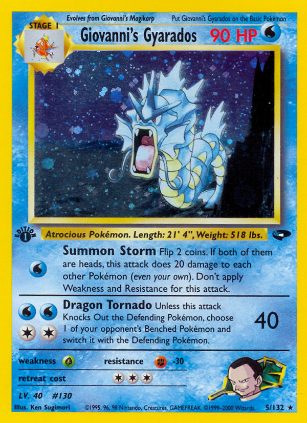 Giovanni's Gyarados - Gym Challenge - #5 (1st Edition)
