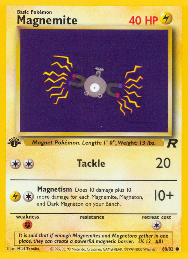 Magnemite - Team Rocket - #60 (1st Edition)