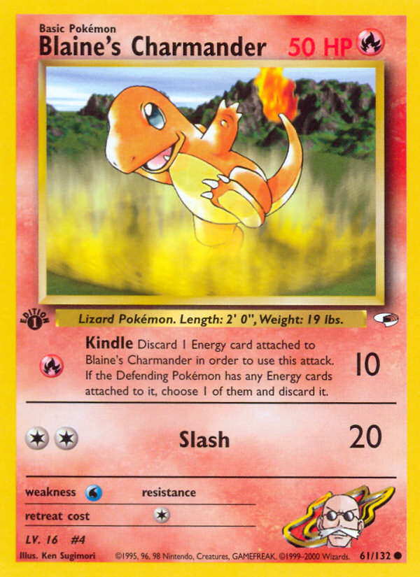 Blaine's Charmander - Gym Heroes - #61 (1st Edition)