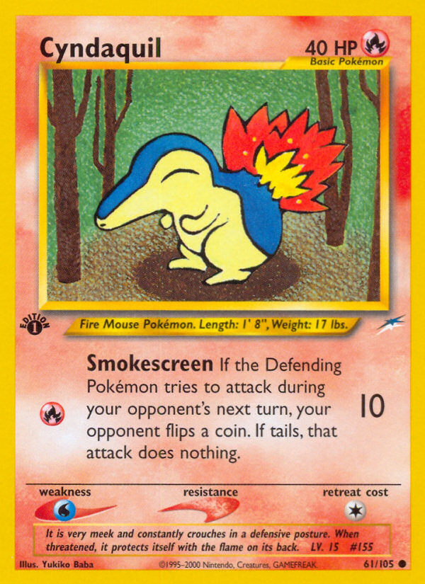 Cyndaquil - Neo Destiny - #61 (1st Edition)