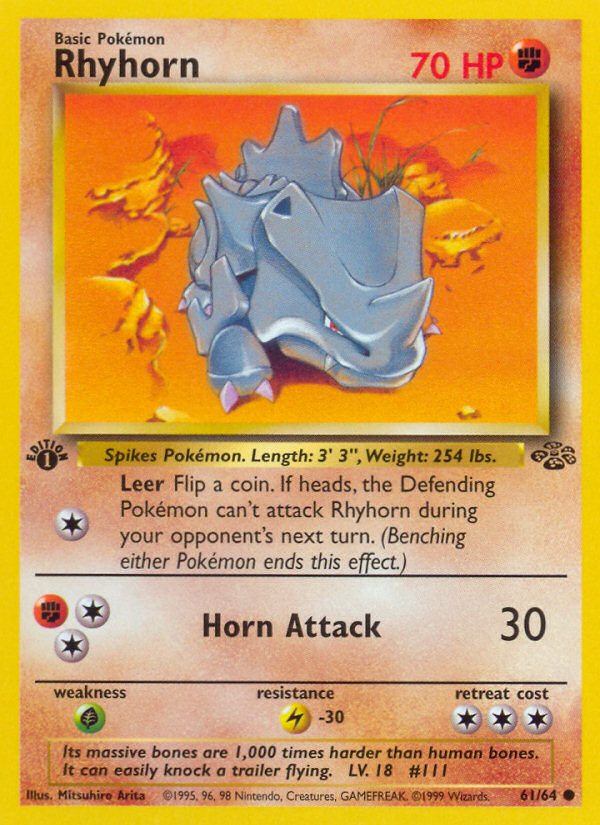 Rhyhorn - Jungle - #61 (1st Edition)