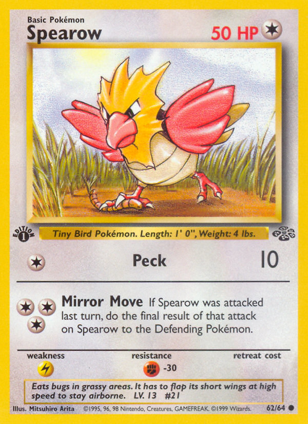 Spearow - Jungle - #62 (1st Edition)