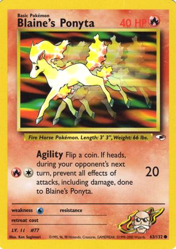 Blaine's Ponyta - Gym Heroes - #63