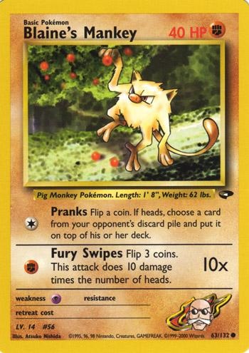 Blaine's Mankey - Gym Challenge - #63