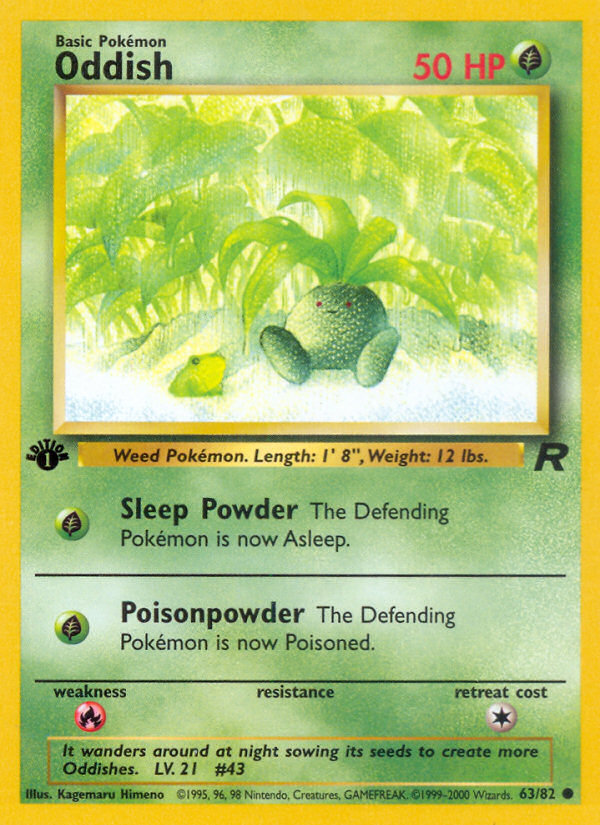 Oddish - Team Rocket - #63 (1st Edition)