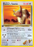 Blaine's Tauros - Gym Heroes - #64 (1st Edition)
