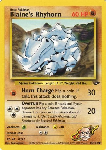 Blaine's Rhyhorn - Gym Challenge - #65