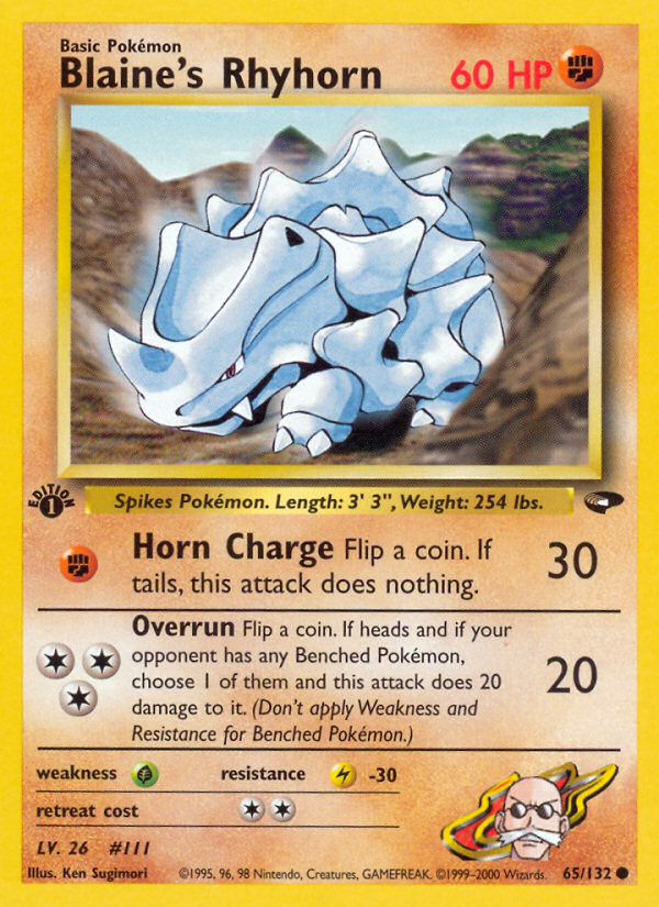 Blaine's Rhyhorn - Gym Challenge - #65 (1st Edition)
