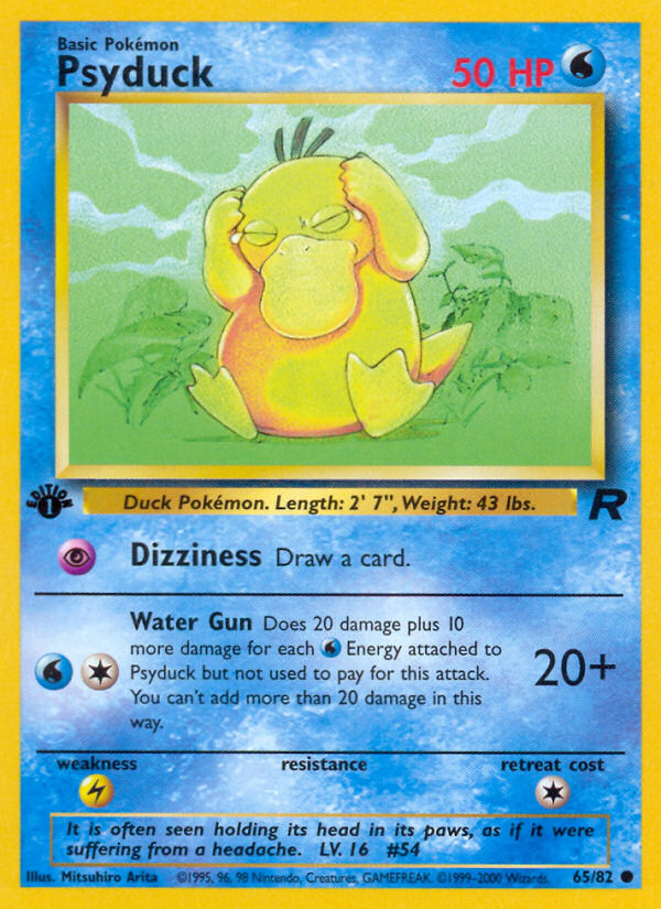 Psyduck - Team Rocket - #65 (1st Edition)