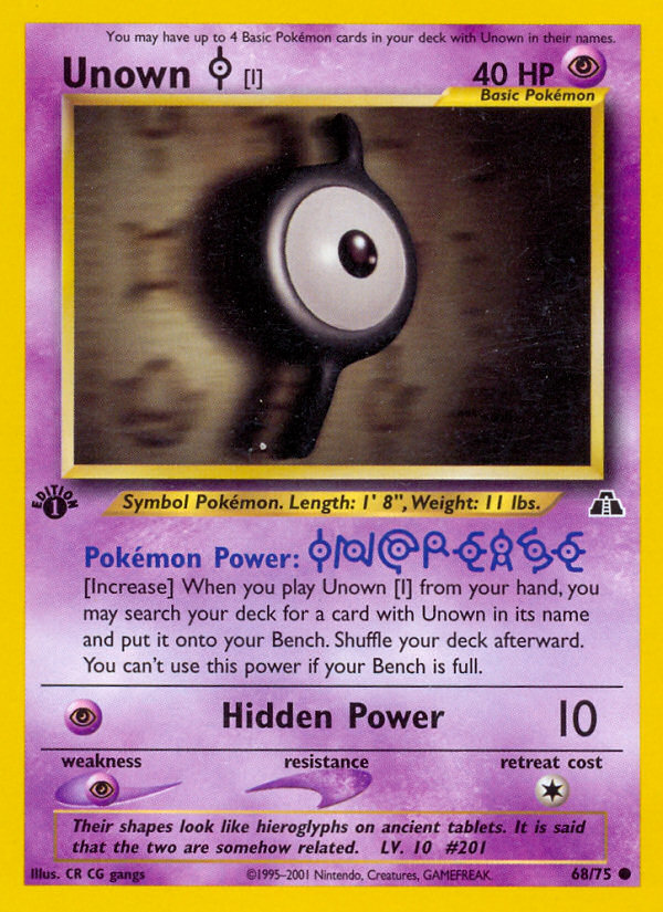 Unown I - Neo Discovery - #68 (1st Edition)