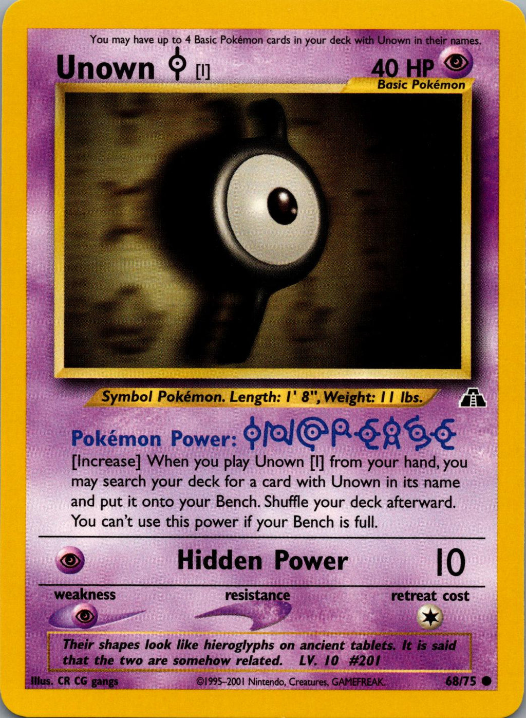 Unown I - Neo Discovery - #68