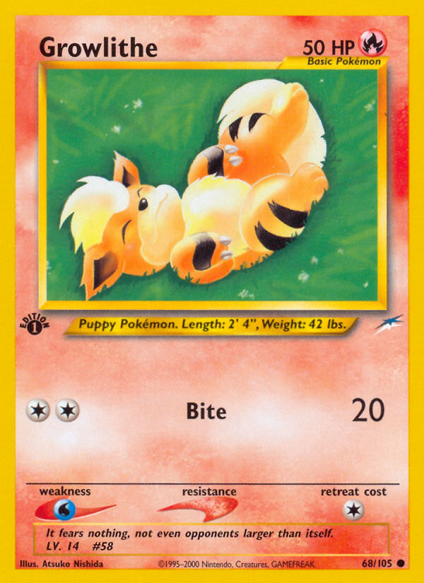 Growlithe - Neo Destiny - #68 (1st Edition)