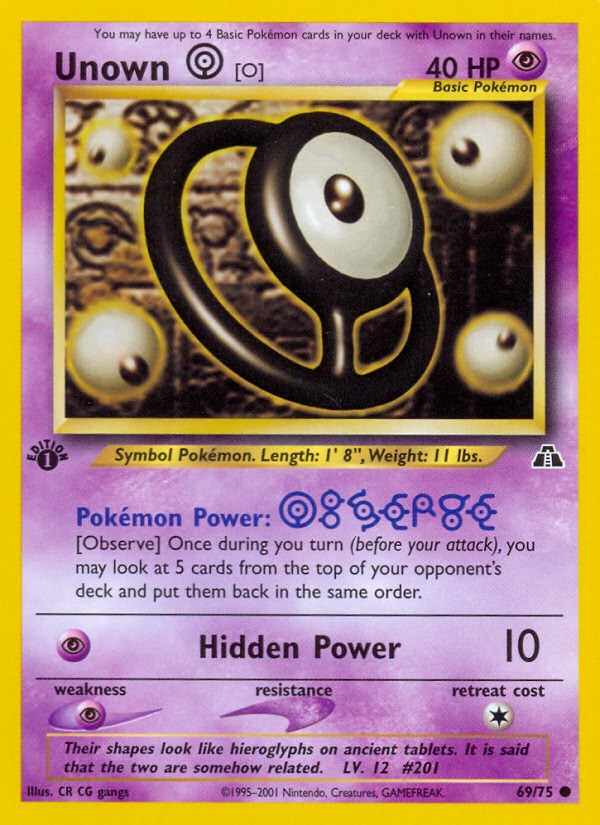 Unown O - Neo Discovery - #69 (1st Edition)