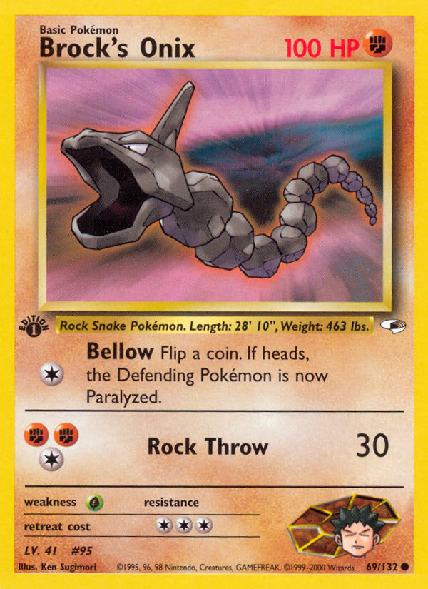 Brock's Onix - Gym Heroes - #69 (1st Edition)