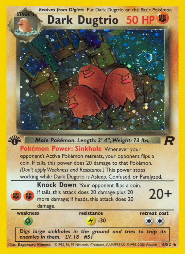 Dark Dugtrio - Team Rocket - #6 (1st Edition)