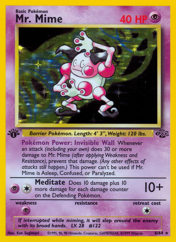 Mr. Mime - Jungle - #6 (1st Edition)