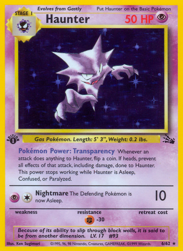 Haunter - Fossil - #6 (1st Edition)