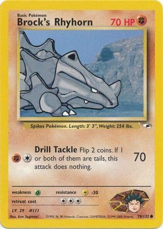 Brock's Rhyhorn - Gym Heroes - #70