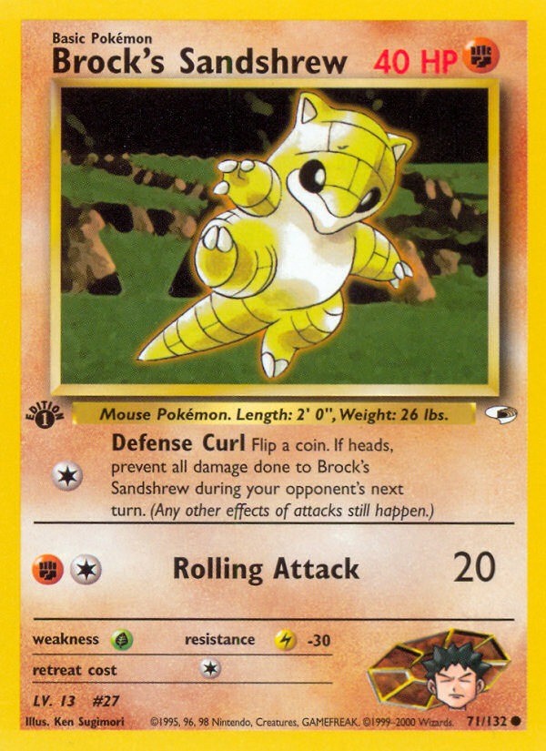 Brock's Sandshrew - Gym Heroes - #71 (1st Edition)