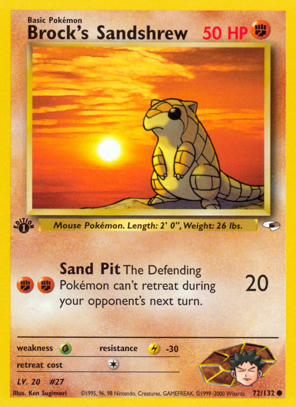 Brock's Sandshrew - Gym Heroes - #72 (1st Edition)