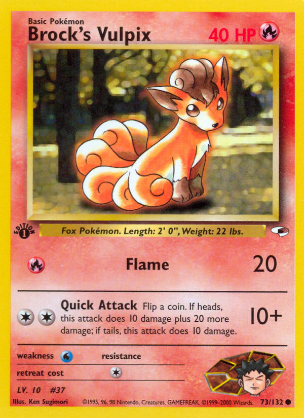 Brock's Vulpix - Gym Heroes - #73 (1st Edition)