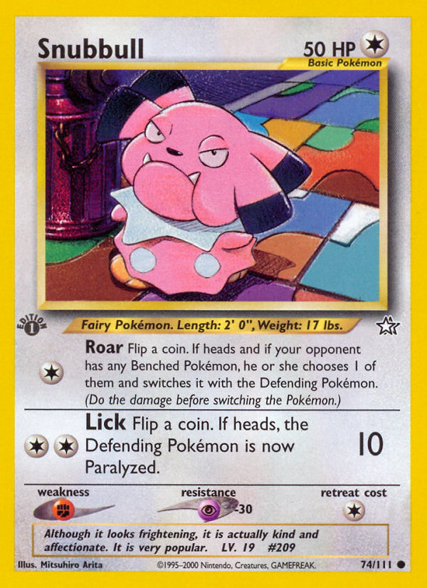 Snubbull - Neo Genesis - #74 (1st Edition)