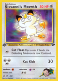 Giovanni's Meowth - Gym Challenge - #74 (1st Edition)