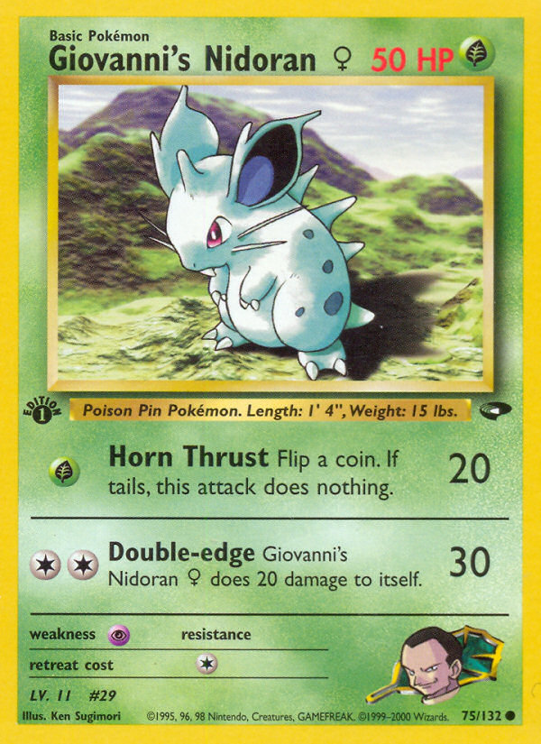 Giovanni's Nidoran ♀ - Gym Challenge - #75 (1st Edition)