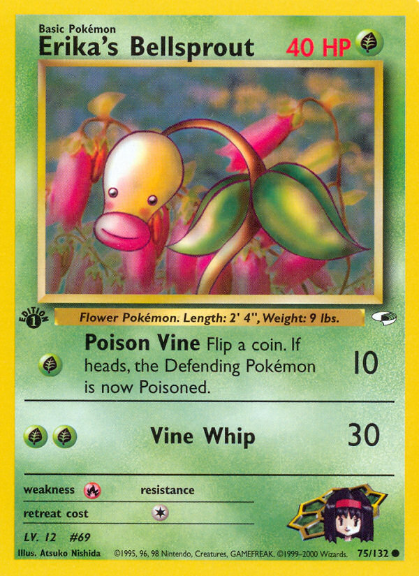 Erika's Bellsprout - Gym Heroes - #75 (1st Edition)