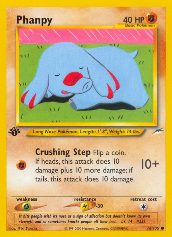 Phanpy - Neo Destiny - #76 (1st Edition)