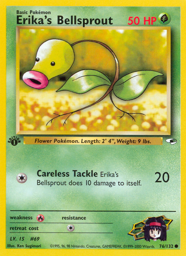 Erika's Bellsprout - Gym Heroes - #76 (1st Edition)