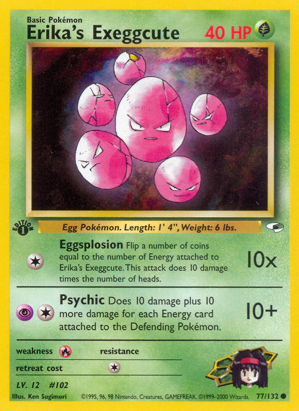 Erika's Exeggcute - Gym Heroes - #77 (1st Edition)