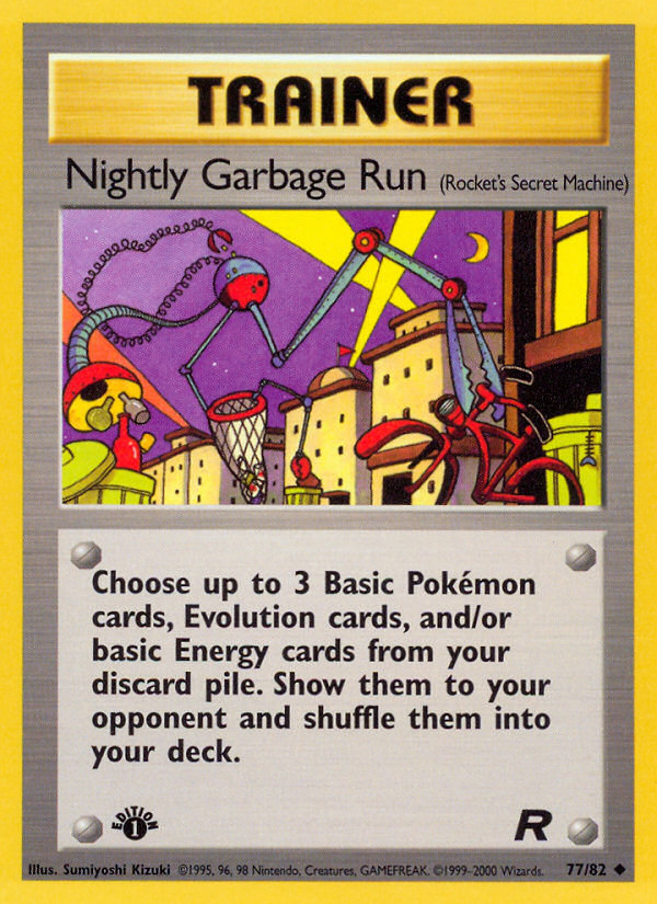 Nightly Garbage Run - Team Rocket - #77 (1st Edition)