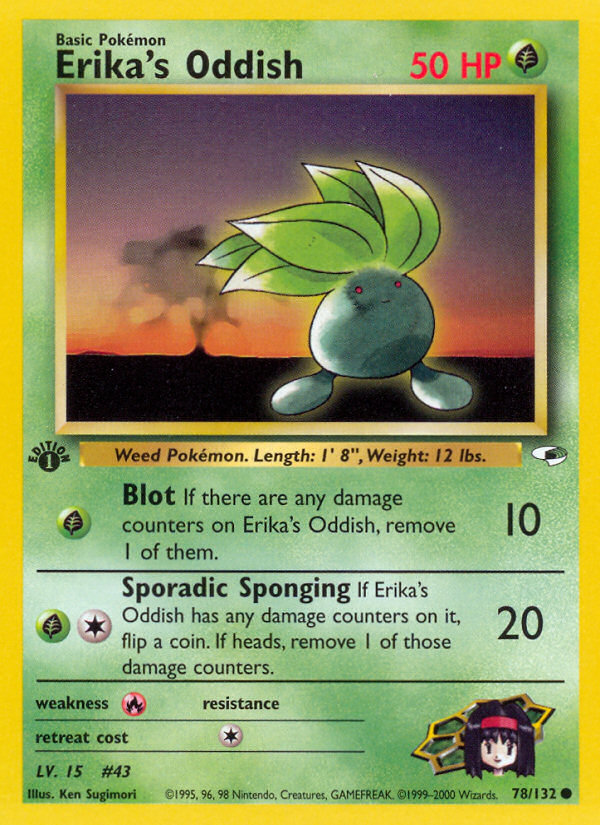 Erika's Oddish - Gym Heroes - #78 (1st Edition)