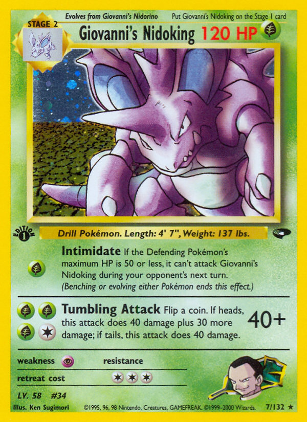 Giovanni's Nidoking - Gym Challenge - #7 (1st Edition)