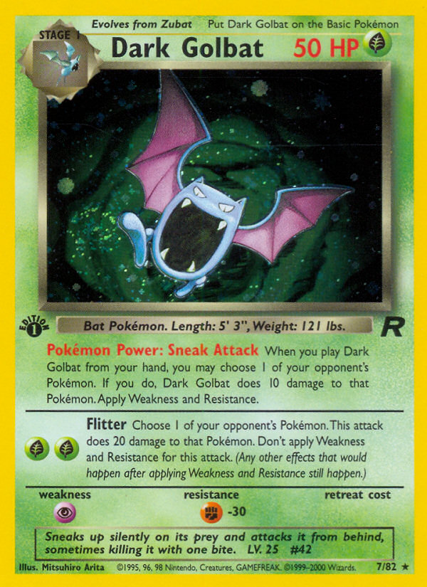 Dark Golbat - Team Rocket - #7 (1st Edition)