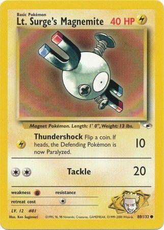 Lt. Surge's Magnemite - Gym Heroes - #80