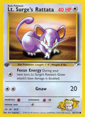Lt. Surge's Rattata - Gym Heroes - #82 (1st Edition)