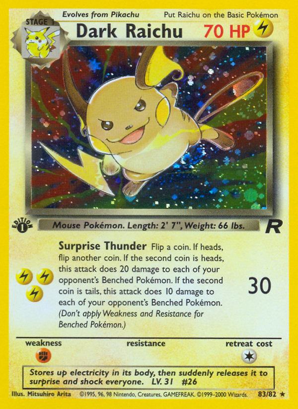 Dark Raichu - Team Rocket - #83 (1st Edition)