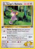 Lt. Surge's Rattata - Gym Challenge - #85 (1st Edition)