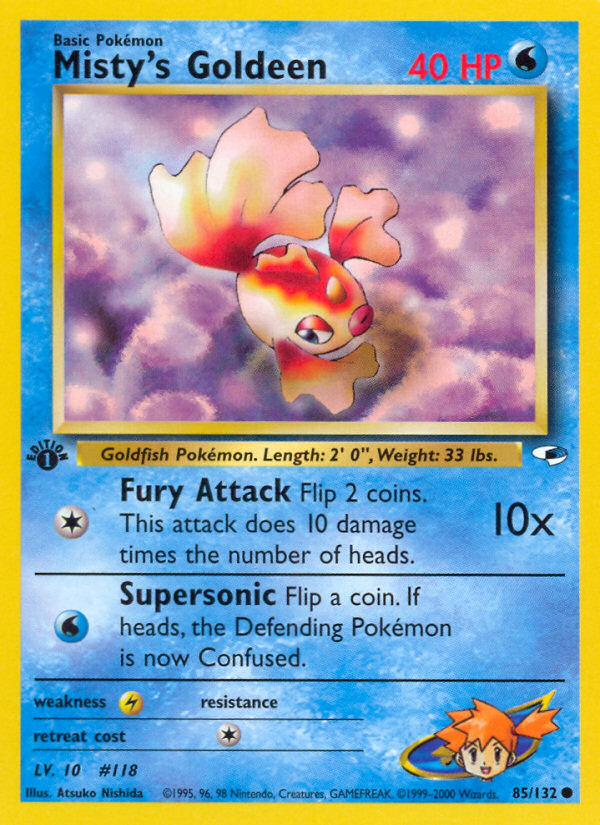 Misty's Goldeen - Gym Heroes - #85 (1st Edition)