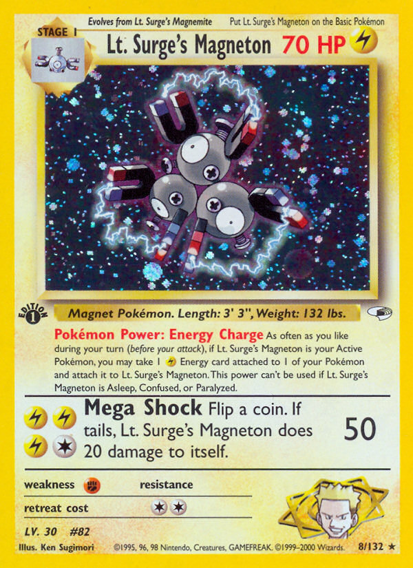 Lt. Surge's Magneton - Gym Heroes - #8 (1st Edition)