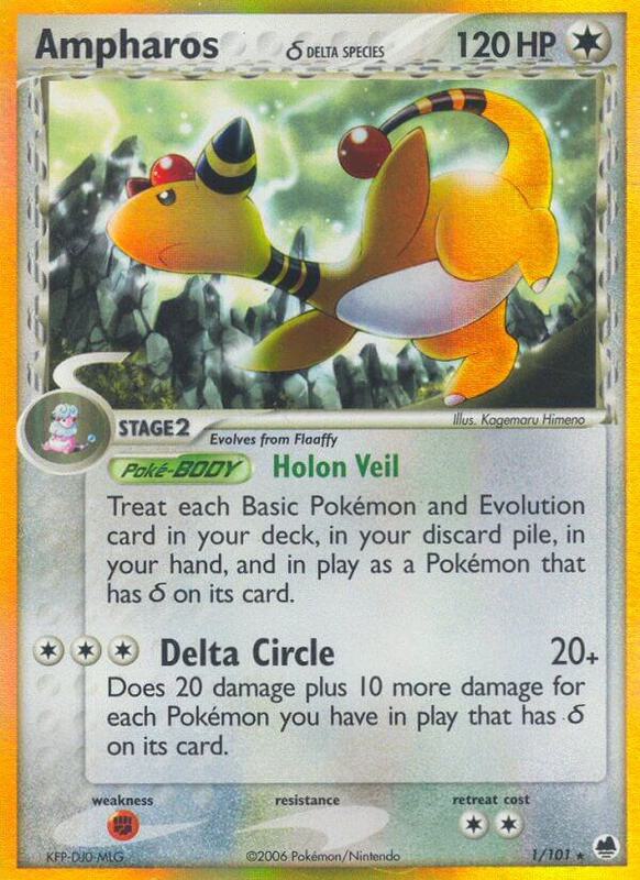 Ampharos (Delta Species) - EX Dragon Frontiers - #1