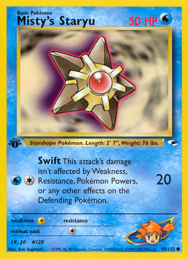 Misty's Staryu - Gym Heroes - #90 (1st Edition)