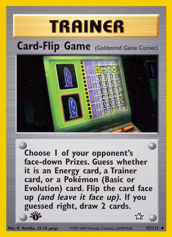 Card Flip Game - Neo Genesis - #92 (1st Edition)